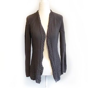 Anthropologie Sparrow Open Front Cable Cardigan